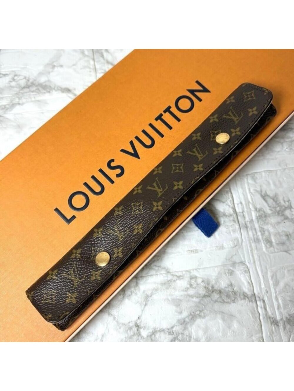 Louis Vuitton Accessory Case Monogram Dark Brown Light Necklace
